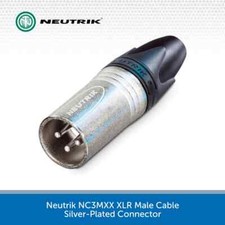 Neutrik NC3MXX Male XLR Audio Connector 3 Pin Plug Nickel Body Microphone