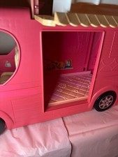 Barbie Pop Up Motor Home Pink RV Dream Camper Van Playset 2014 & Pool -FPL -CP
