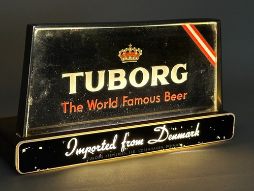Vtg tuborg beer lighted - vtg,