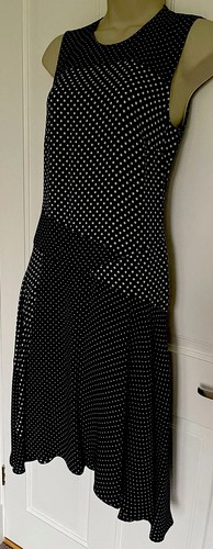 Navy white polka - white,