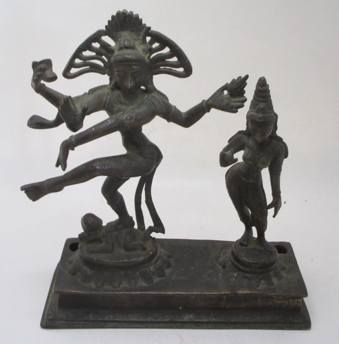 Old vintage brass statue - brass,