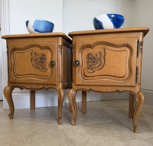 Pair french oak louis style - pair,