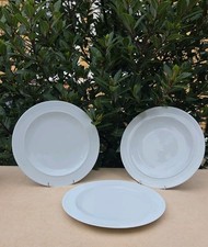 3 X Denby White Dinner Plates
