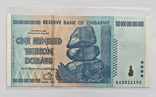 Zimbabwe 100 trillion dollars - zimbabwe,