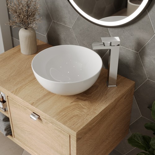 Round countertop basin sink - round,