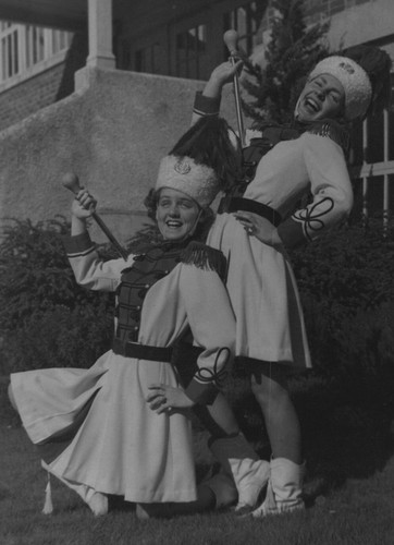 1950s majorette girls - girls, baton