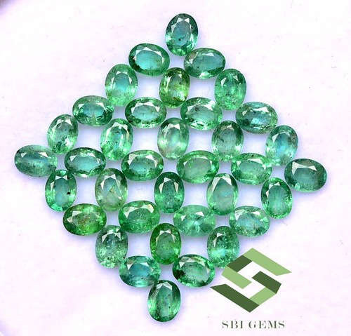 Natural emerald oval - cut, 4x3