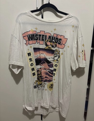 Bershka white graphic - white, t-shirt