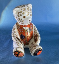 Royal Crown Derby "Red Bow Tie" Teddy Bear Paperweight - Ltd Edn of 950
