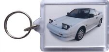 Toyota MR2 Mk1 1989 (White) - Keyring with 50x35mm insert - Fun Gift