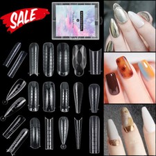120Pcs Poly Dual Forms Nail Gel Tips Nail Extension Quick Building Mold Tool Kit