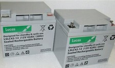 2 x LUCAS 12V 42AH (38AH 40AH 42AH) Sealed VRLA AGM MOBILITY SCOOTER BATTERIES