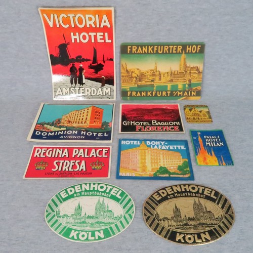 Vtg hotel luggage - luggage, labels