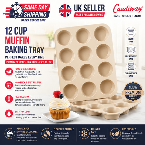 Silicone muffin cupcake - muffin, 12