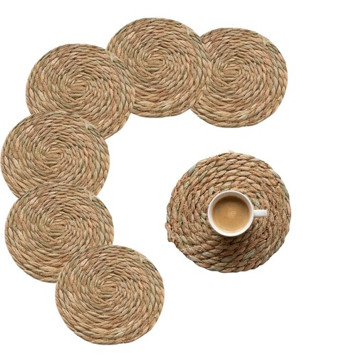 Round woven placemats - woven, of