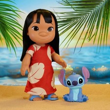 NEW RARE Disney Lilo Pelekai Articulated 14'' Doll & Stitch Figure Toy Set 🌺🐨
