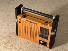 Sony ICF-111L Vintage Orange Retro Transistor Radio.Working Order.