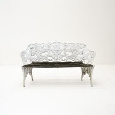 Attractive Early 20th Century Cast Iron Coalbrookdale Design Garden Bench