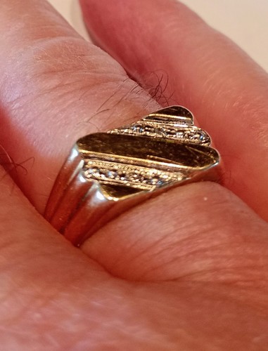 Mens vintage 9ct gold - mens,