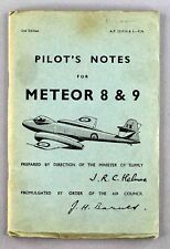 GLOSTER METEOR 8 & 9 PILOTS NOTES VINTAGE ORIGINAL 1953 USED RAF