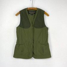 Barbour Linhope Shooting Vest Womens 12 Green Lord Percy Hunting Sporting Gilet