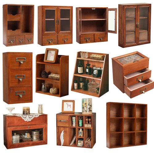 Small desktop storage cabinet - desktop,