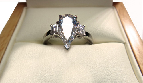 Pear diamond ring 71 - pear, carat
