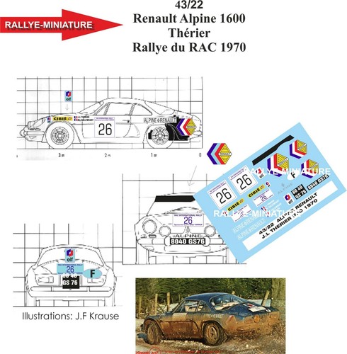 Decals ref 4322 alpine - 1/18,