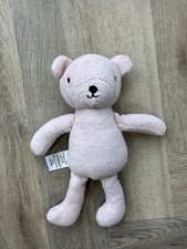 Asda George Teddy Bear Pink  Baby Comforter soft toy bnwot 7” tall