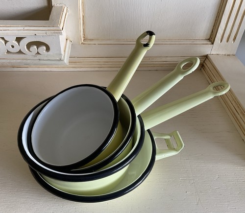 Vintage french enamel pot - french, set
