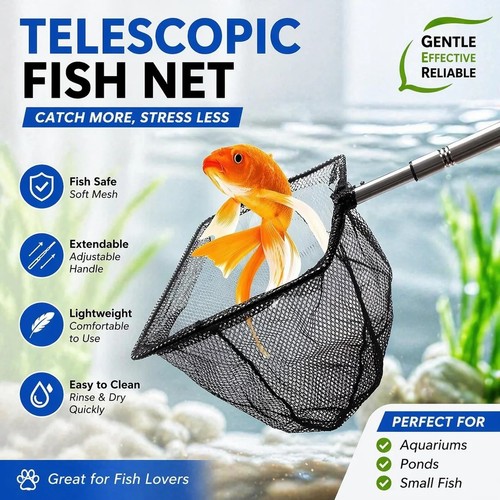 Telescopic fish net aquarium - fish,