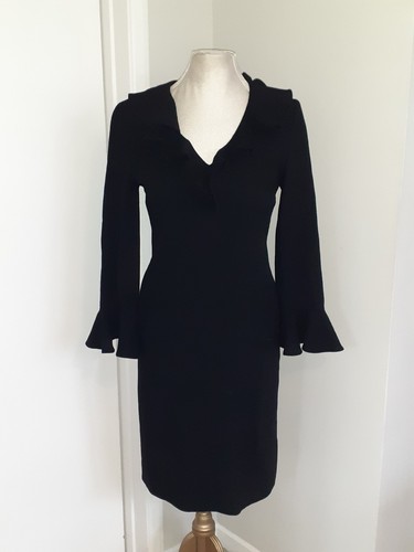 Designer jean muir black crepe - black,