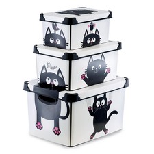 Storage Boxes with Lids Set of