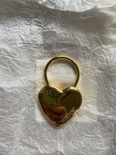 Vintage MOSCHINO by Redwell Heart Gold Coloured Key Chain Ring / Bag Charm