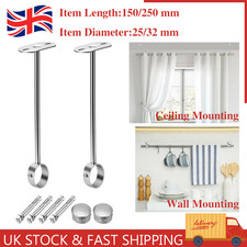 2x Wardrobe Rail Hanger Rod