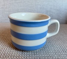 Cornish Ware Cup Vintage T G Green - Blue & White Stripe single cup / small mug 