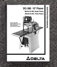 380 Planer Instruction & Parts