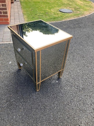 Evelyn mirrored bedside - mirrored,
