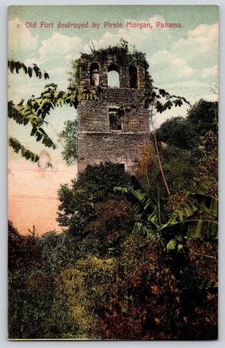 Postcard old fort destroyed - postcard,