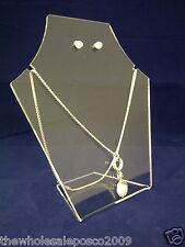 Jewellery Necklace Earring Stand in Clear White or Black Acrylic Plastic Perspex