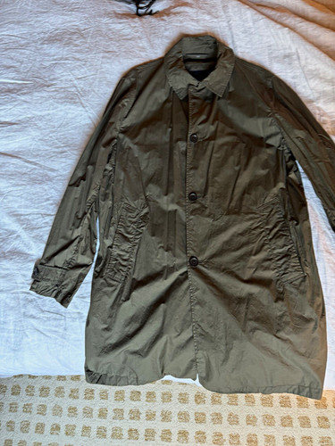 Massimo dutti green overcoat - massimo,