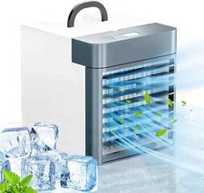 Portable Air Conditioner Mini Cooler Cooling Fan Humidifier USB Powered Cool LED