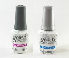 Harmony Gelish Soak-Off Top it Off Top Coat + Foundation Base Coat .5 oz. ea.