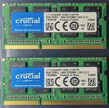 Crucial 16GB 2X8GB DDR3 2RX8