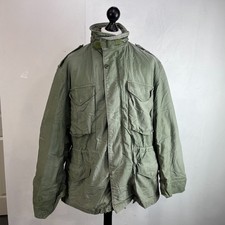 Vintage Alpha Industries M-65 Field Jacket Olive Green size XL with Liner