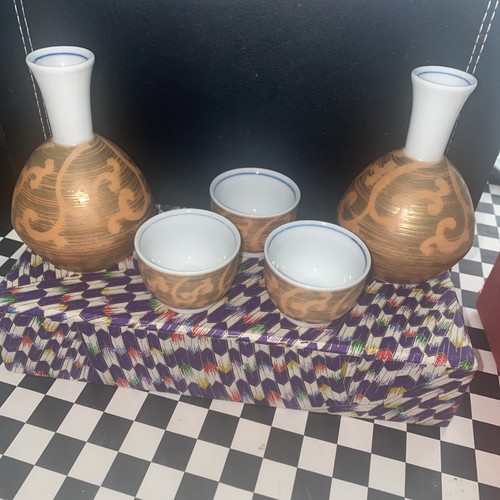 Japanese sake set - set, mino