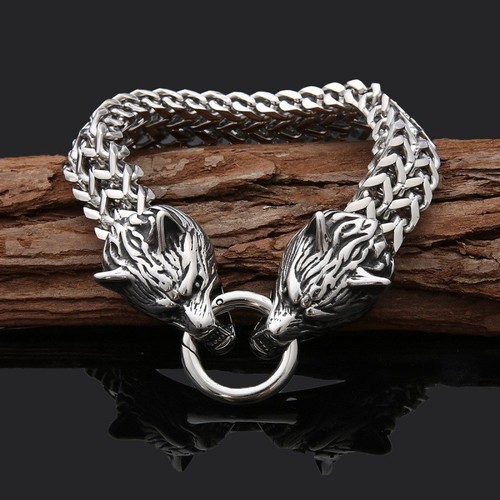 Viking wolf head chain - viking,