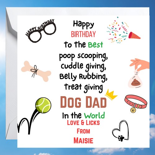 Birthday card from the - card, dog