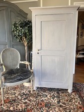 Grey Painted Pine Wardrobe