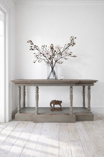 Large breakfront console table - console,